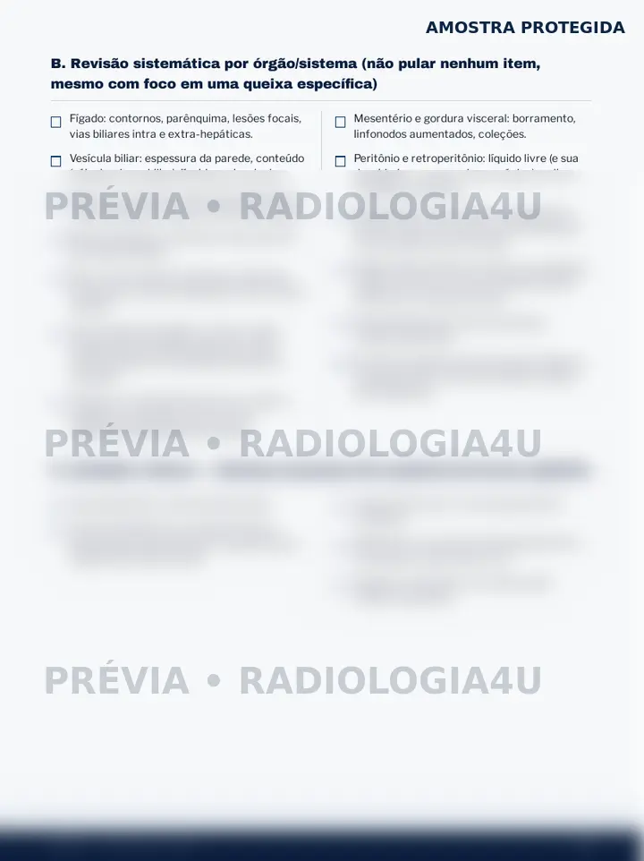 Prévia protegida do checklist de laudo em abdome agudo